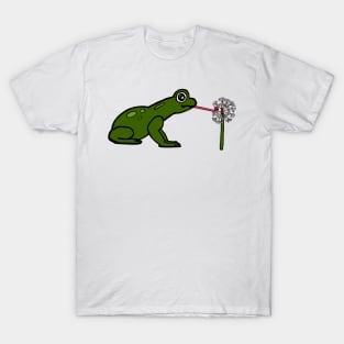 Frog Licking a Dandelion T-Shirt